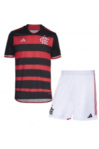 Fotbalové Dres Flamengo Dětské Domácí Oblečení 2024-25 Krátký Rukáv (+ trenýrky)